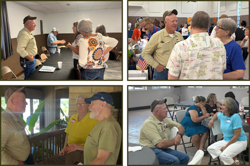 Pictures of Don talking with voters at events